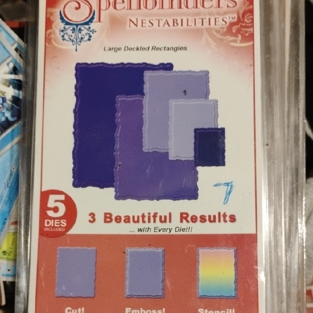 Spellbinders Nestabilities Large Deckled Rectangles Dies